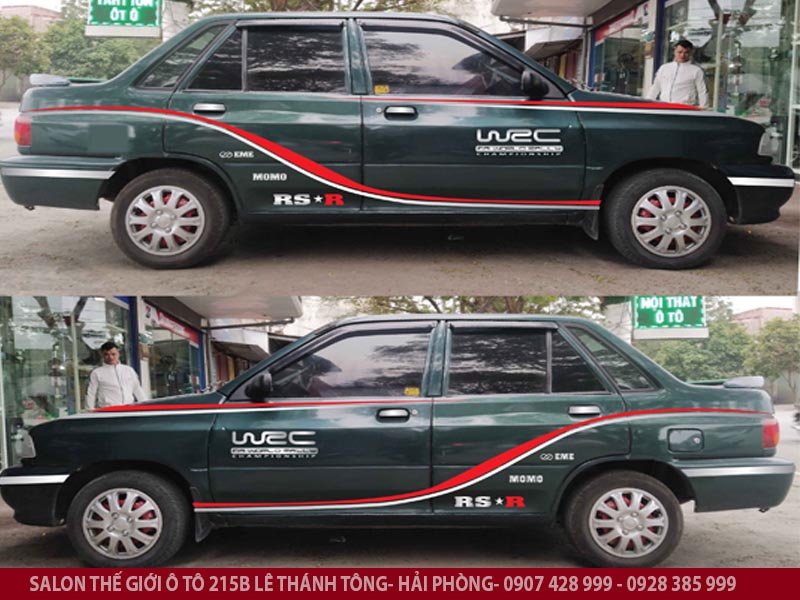 Decal dán trang trí cho xe Kia Pride