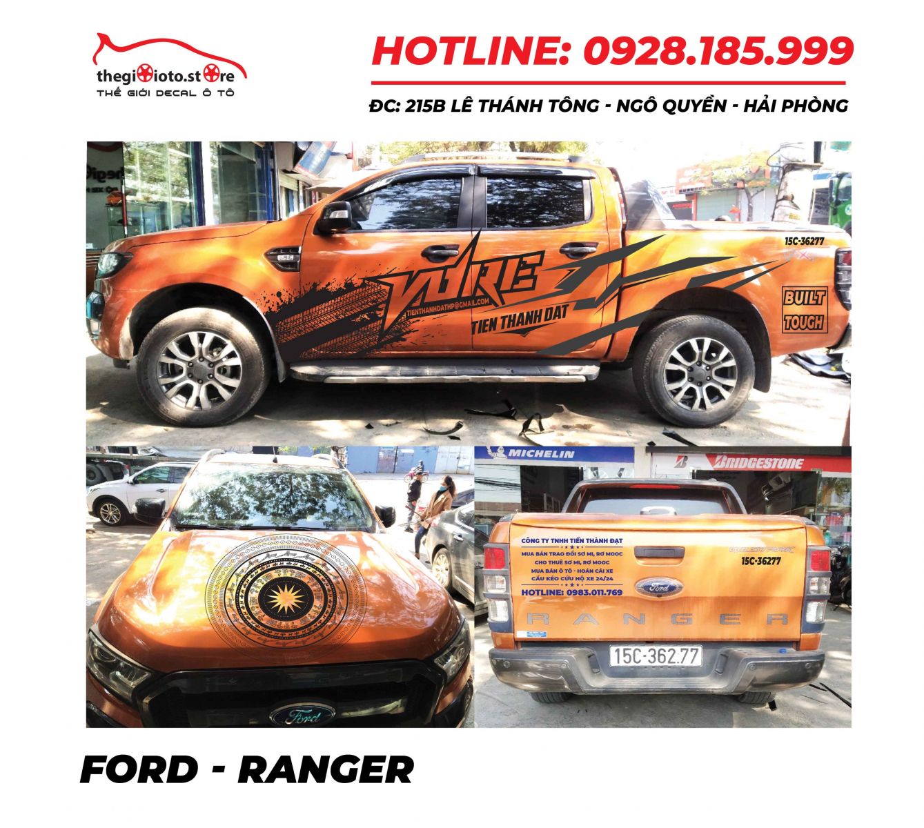 Dán decal xe Ford
