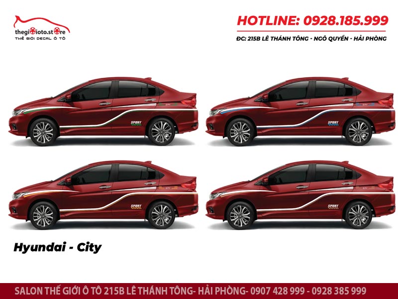 Decal xe hyundai