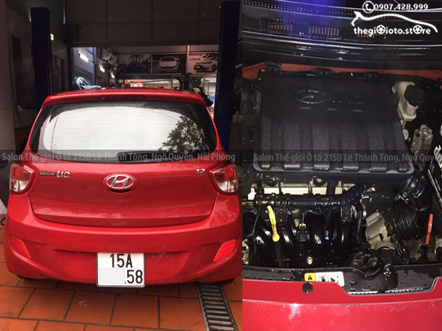 Rửa khoang máy xe i10