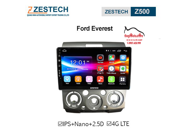Màn hình Android  cho xe Ford Everest 2010