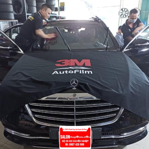 Dán phim cách nhiệt 3M cho xe Mercedes S450