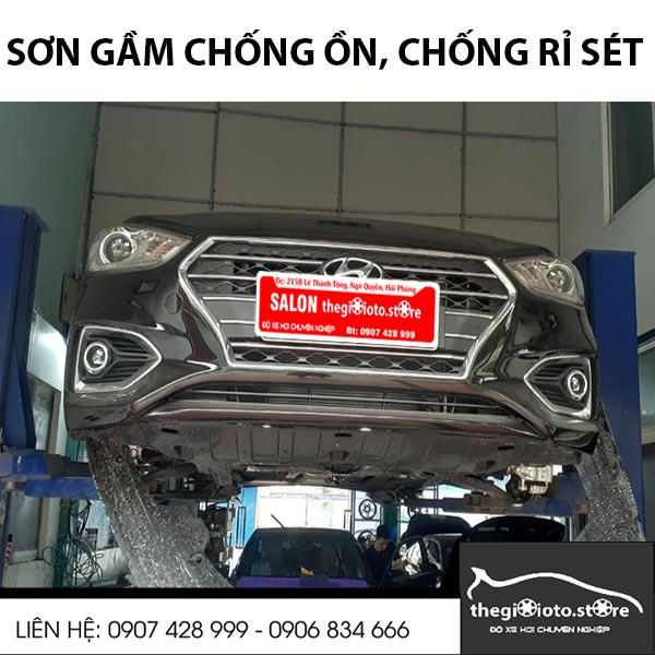 Sơn gầm chống ồn xe Hyundai Accent