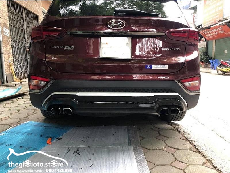 Thay pô xe Santafe cực đẹp