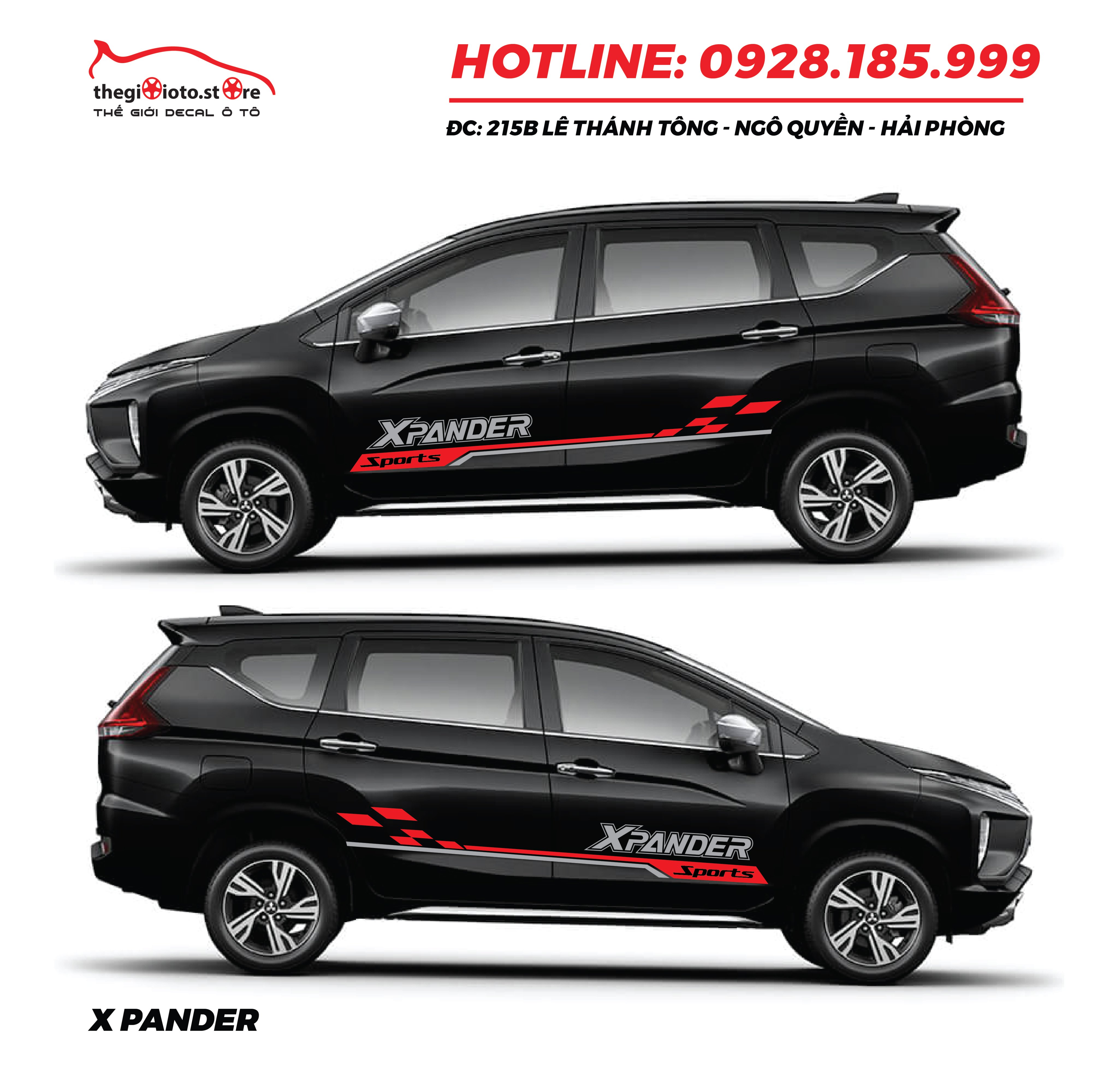 Dán Đề can trang trí xe Xpander