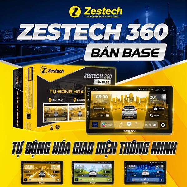 Màn hình Zestech liền cam 360 lắp xe Honda City