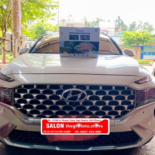 Độ cửa hít Owin cho xe Santafe