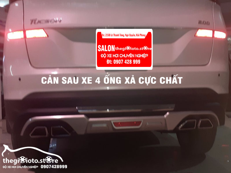 Lắp cản trước và sau xe Tucson