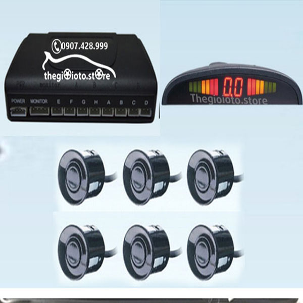 Lắp cảm biến lùi 6 mắt cho xe ô tô