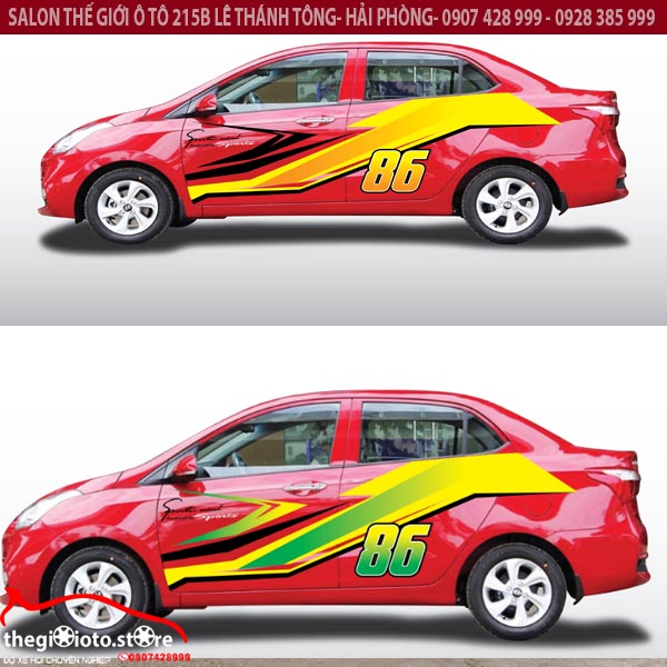 Decal trang trí xe Hyundai