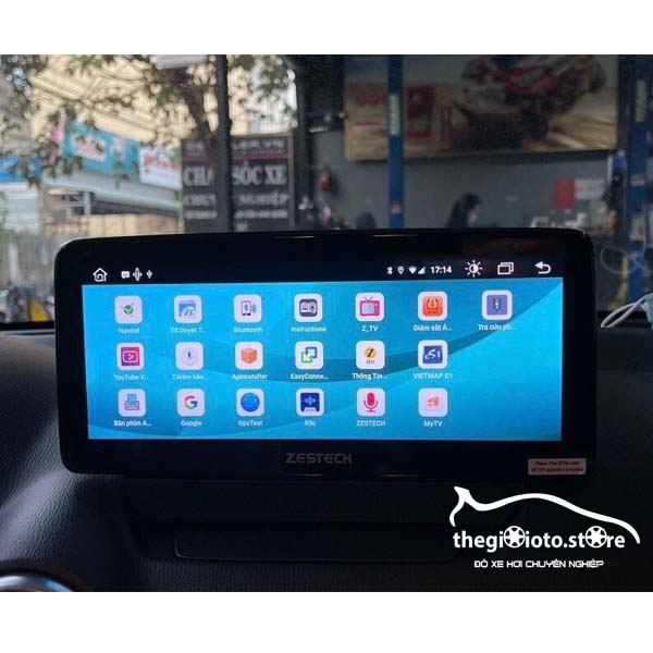 Lắp màn liền cam 360 hãng Zestech độ xe Mazda2 2017