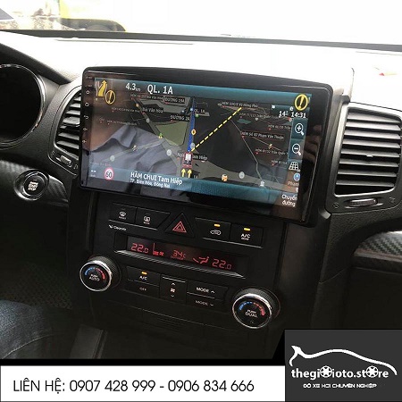 Lắp màn hình android xe Sorento