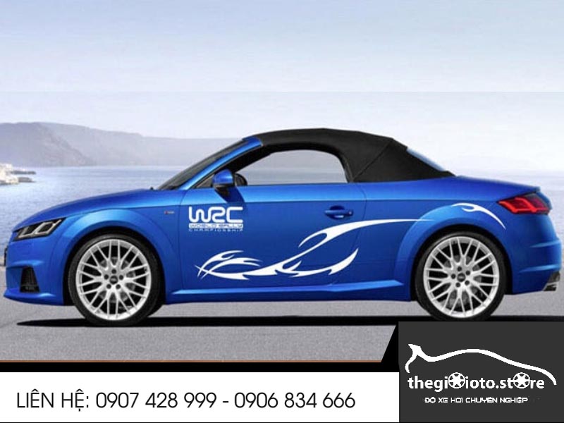 Decal W2C dán sườn xe ô tô