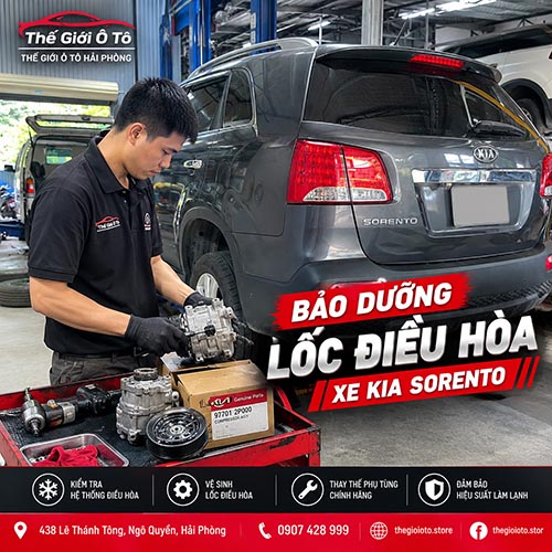 Bảo dưỡng lốc điều hòa Kia Sorento