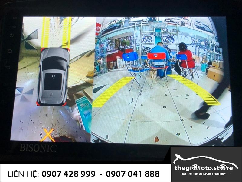Độ camera 360 độ xe Tucson
