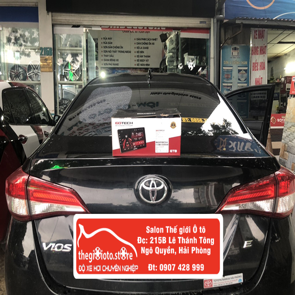Lắp màn hình gotech gt8 cho xe vios.