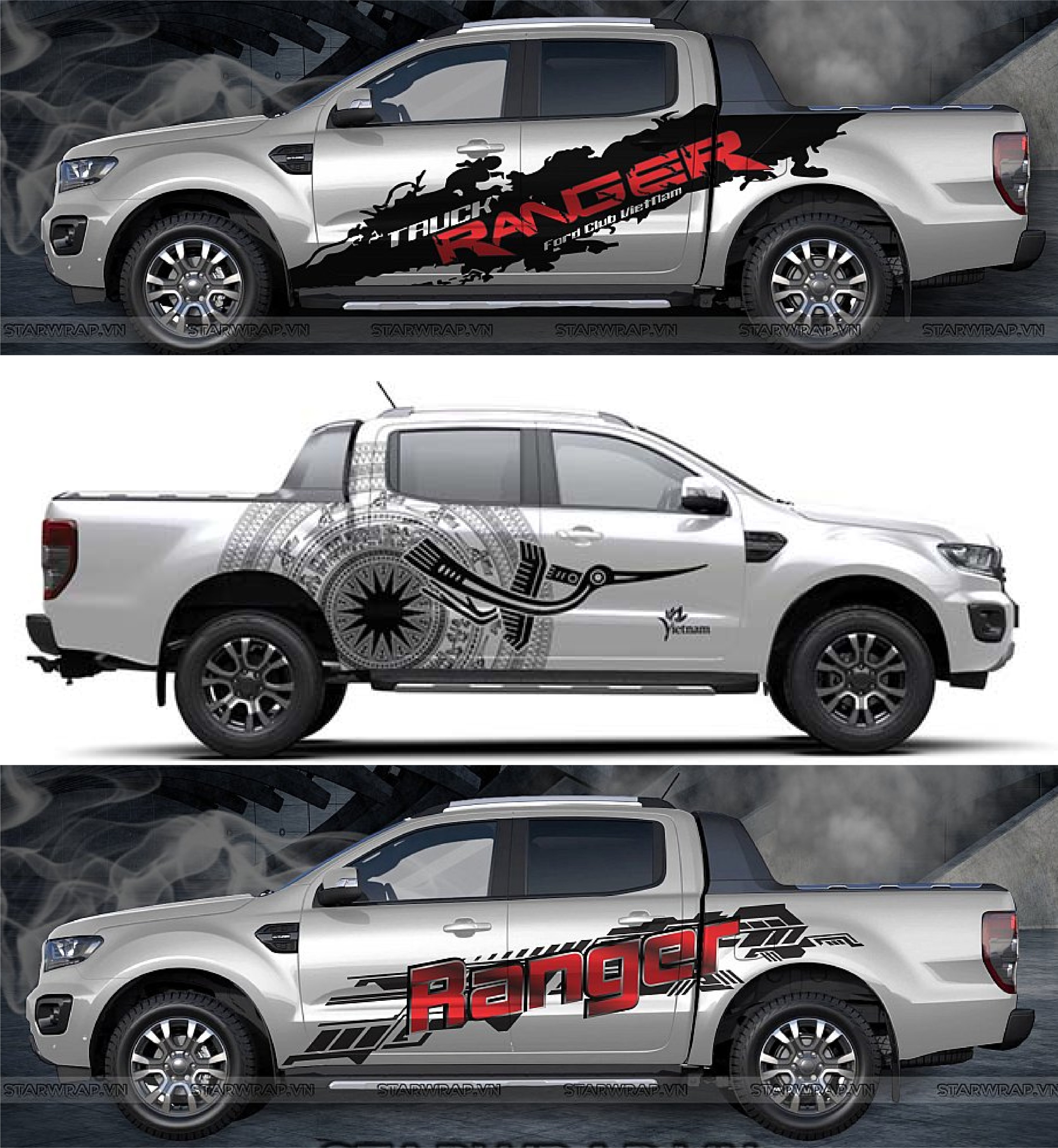 Đề can trang trí xe Ford Ranger