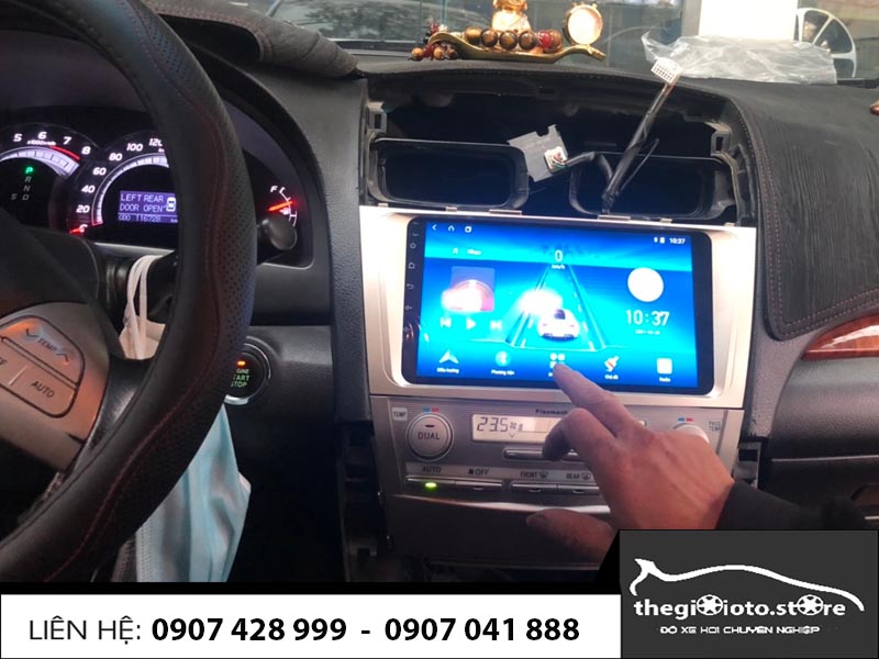 Lắp màn hình android xe Camry