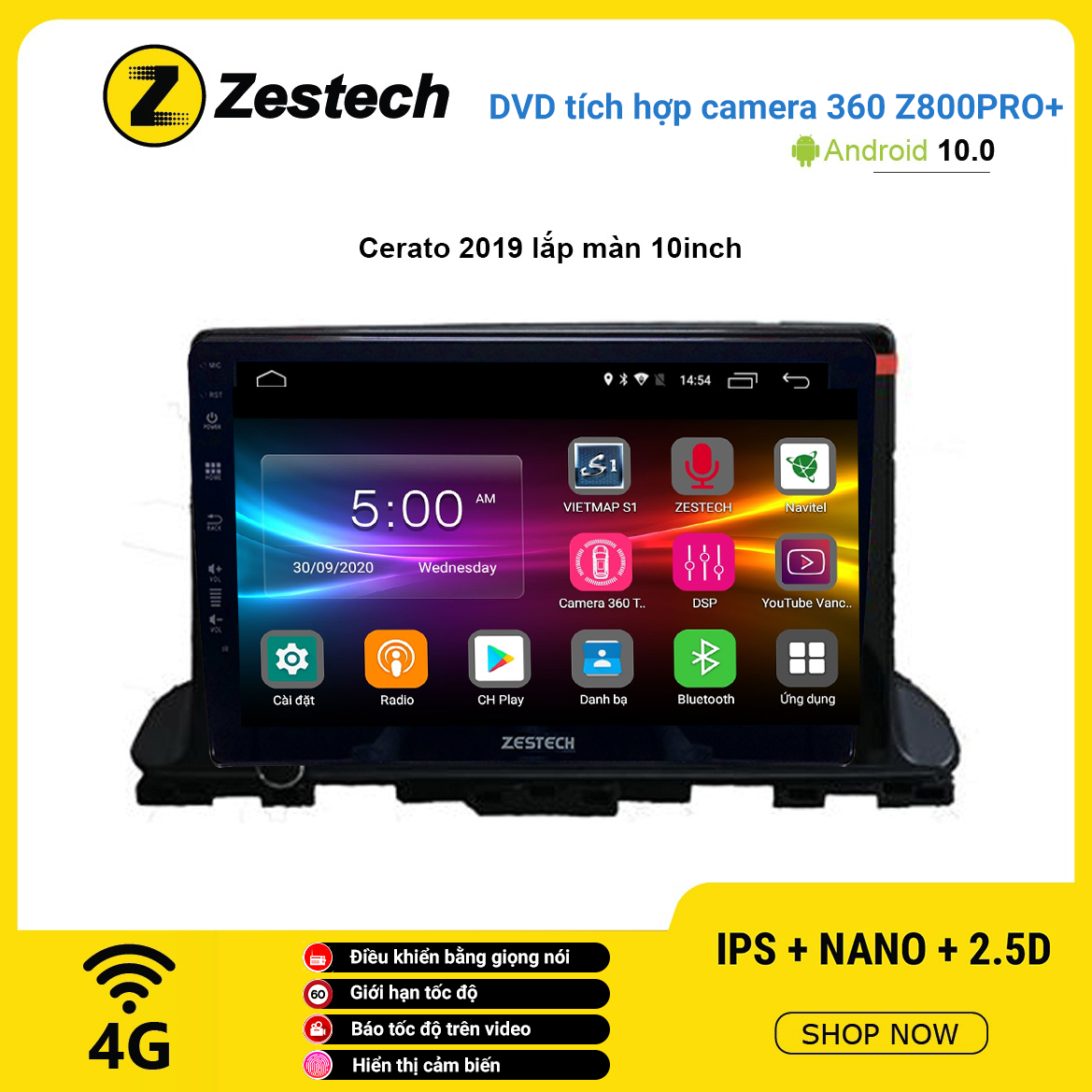 Màn hình ZesTech oto Hải Phòng