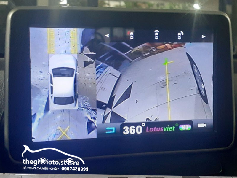 Lắp camera 360 độ xe Madza 2