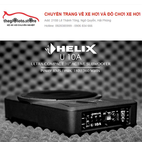 Loa Sub điện gầm ghế Helix chính hãng tại Hải Phòng