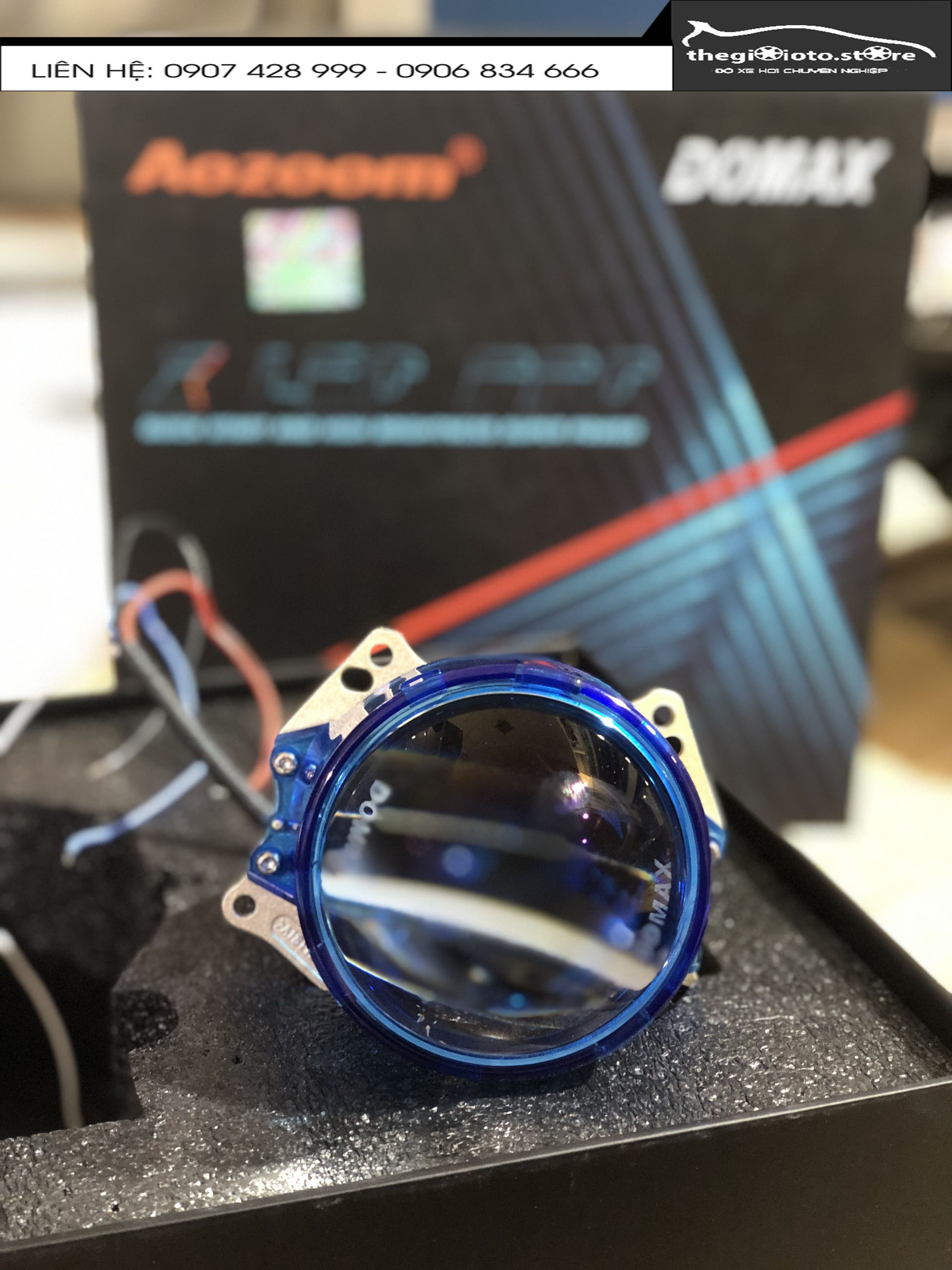 Độ Bi Led Domax Aozoom cho xe Fadil